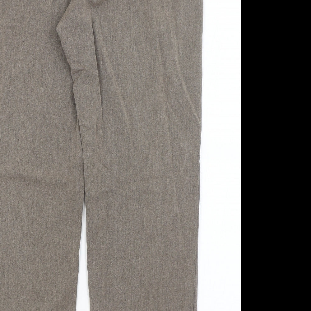 Womens UK Size 16 M&S Regular Fit  Brown Trousers