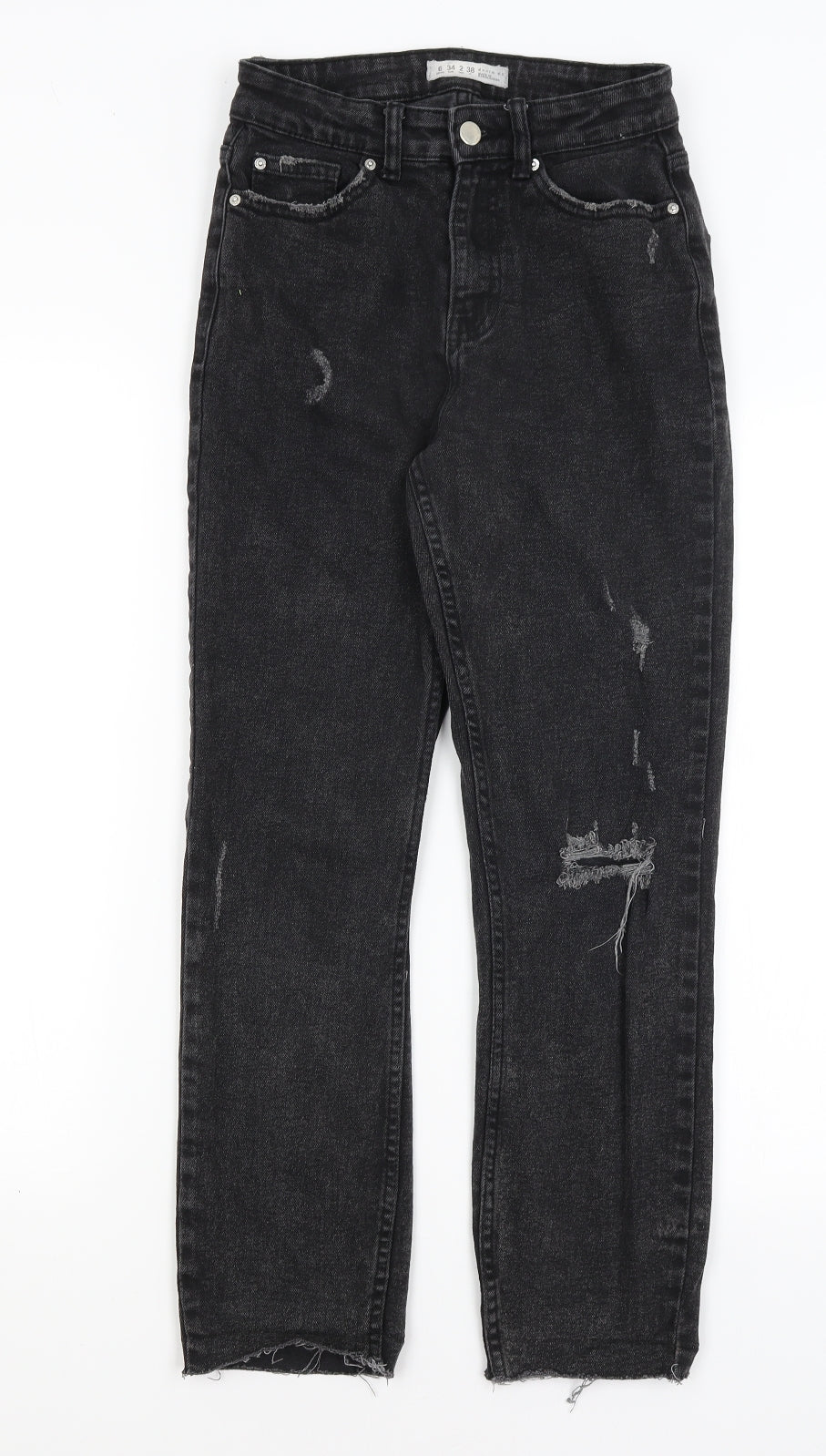 Denim Co Womens Black   Straight Jeans Size 6 L25 in