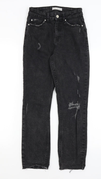 Denim Co Womens Black   Straight Jeans Size 6 L25 in