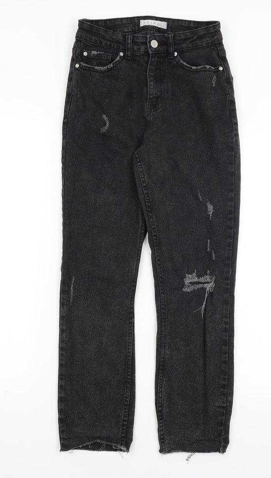 Denim Co Womens Black   Straight Jeans Size 6 L25 in