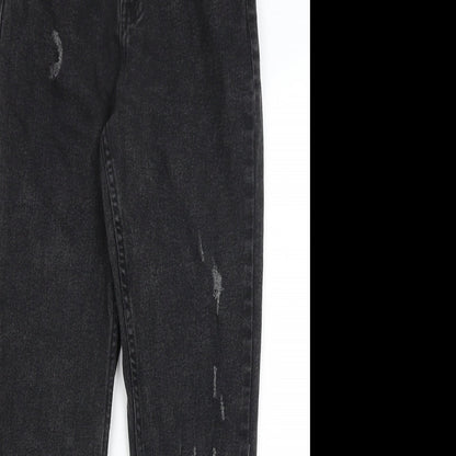 Denim Co Womens Black   Straight Jeans Size 6 L25 in