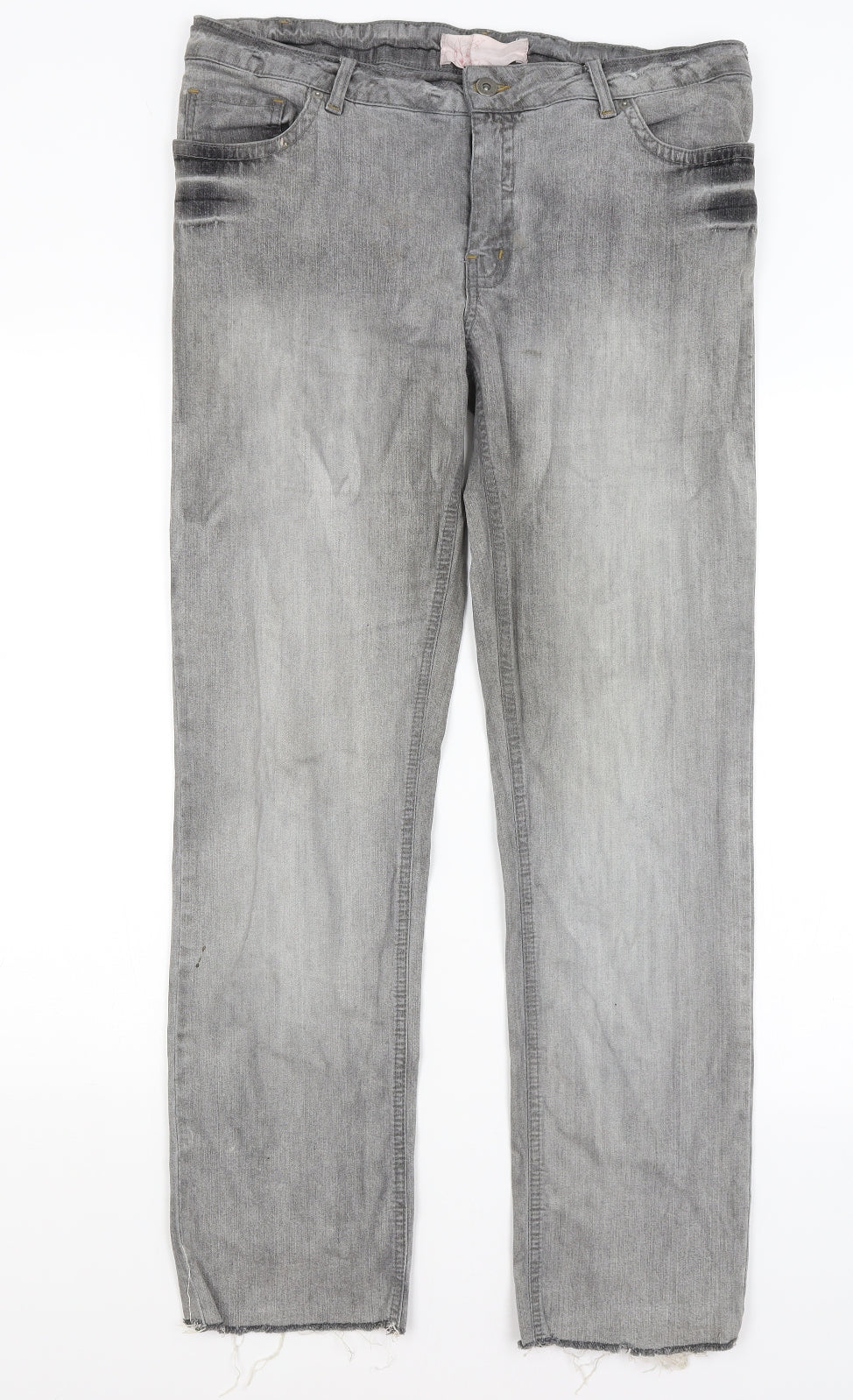 Cherokee Womens Grey   Straight Jeans Size 16 L31 in