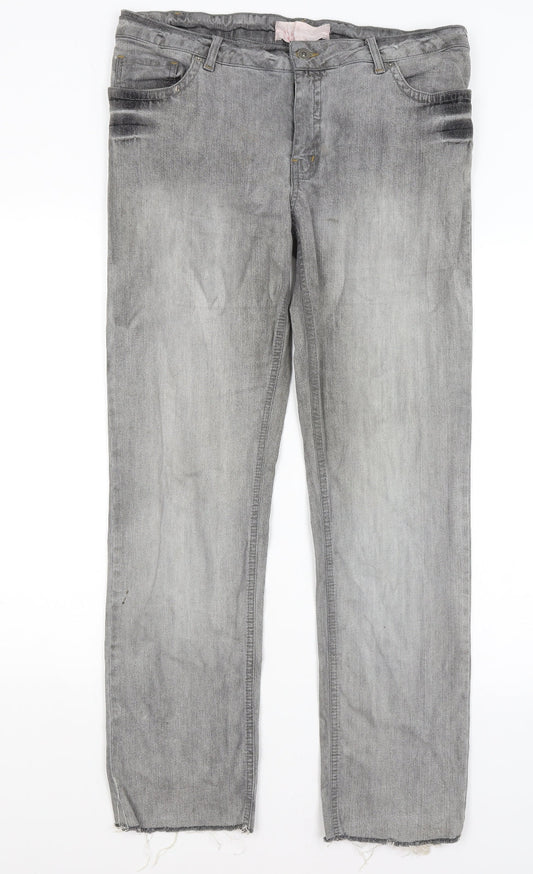 Cherokee Womens Grey   Straight Jeans Size 16 L31 in