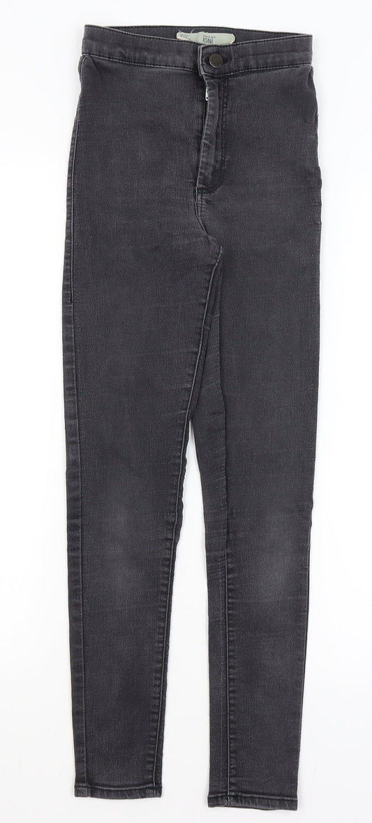 Topshop Womens Grey   Skinny Jeans Size 25 in L25.5 in