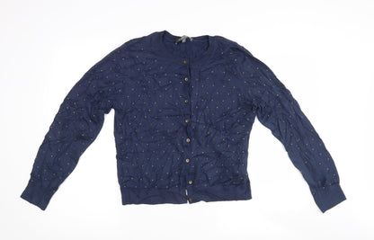 Limited Collection Womens Black Polka Dot  Cardigan Jumper Size 14