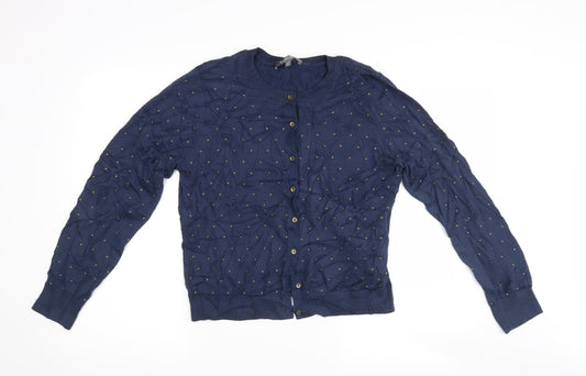 Limited Collection Womens Black Polka Dot  Cardigan Jumper Size 14