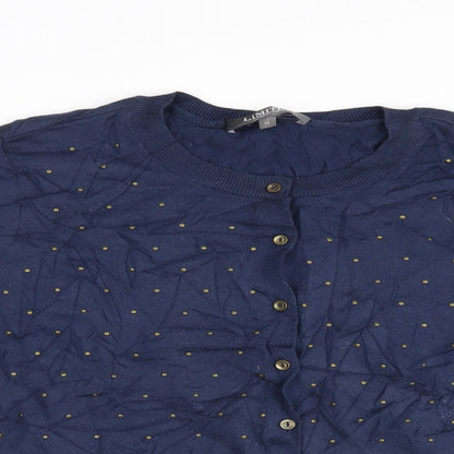 Limited Collection Womens Black Polka Dot  Cardigan Jumper Size 14