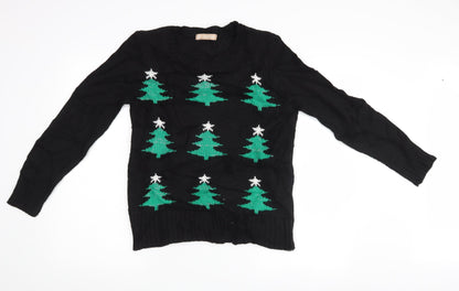 Avenue Womens Black   Pullover Jumper Size M