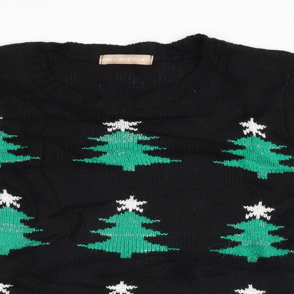 Avenue Womens Black   Pullover Jumper Size M
