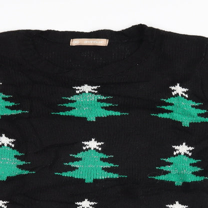 Avenue Womens Black   Pullover Jumper Size M