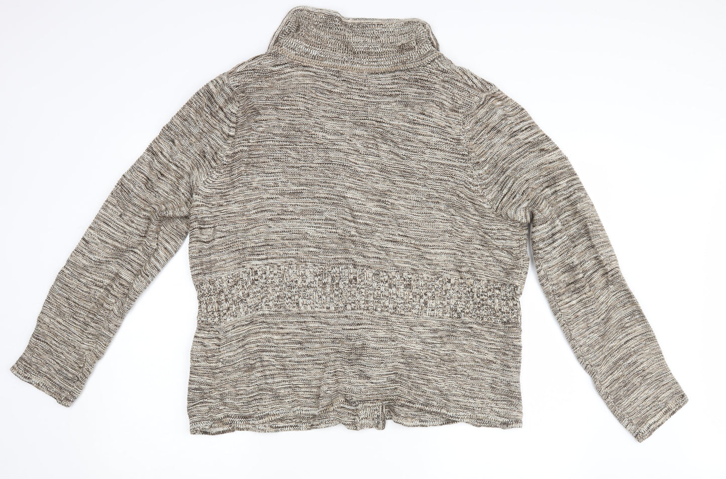 Womens UK Size L BM Beige Cardigan Jumper
