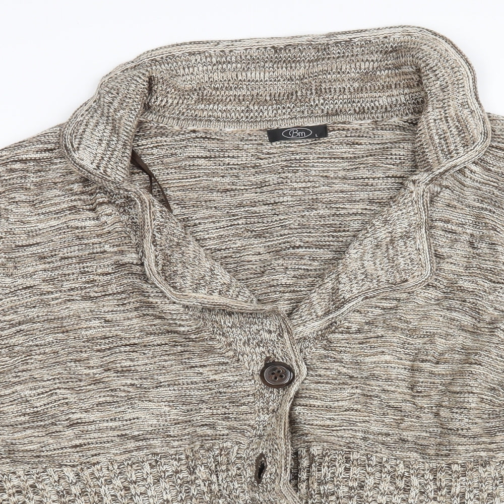 Womens UK Size L BM Beige Cardigan Jumper