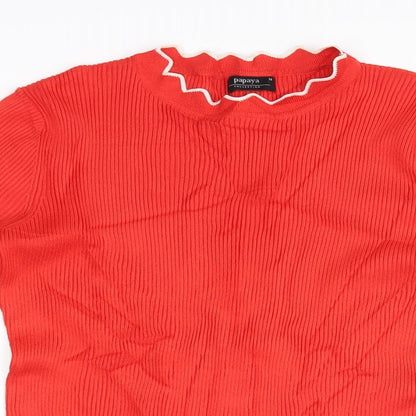 Womens UK Size 14 Matalan Red Pullover Jumper