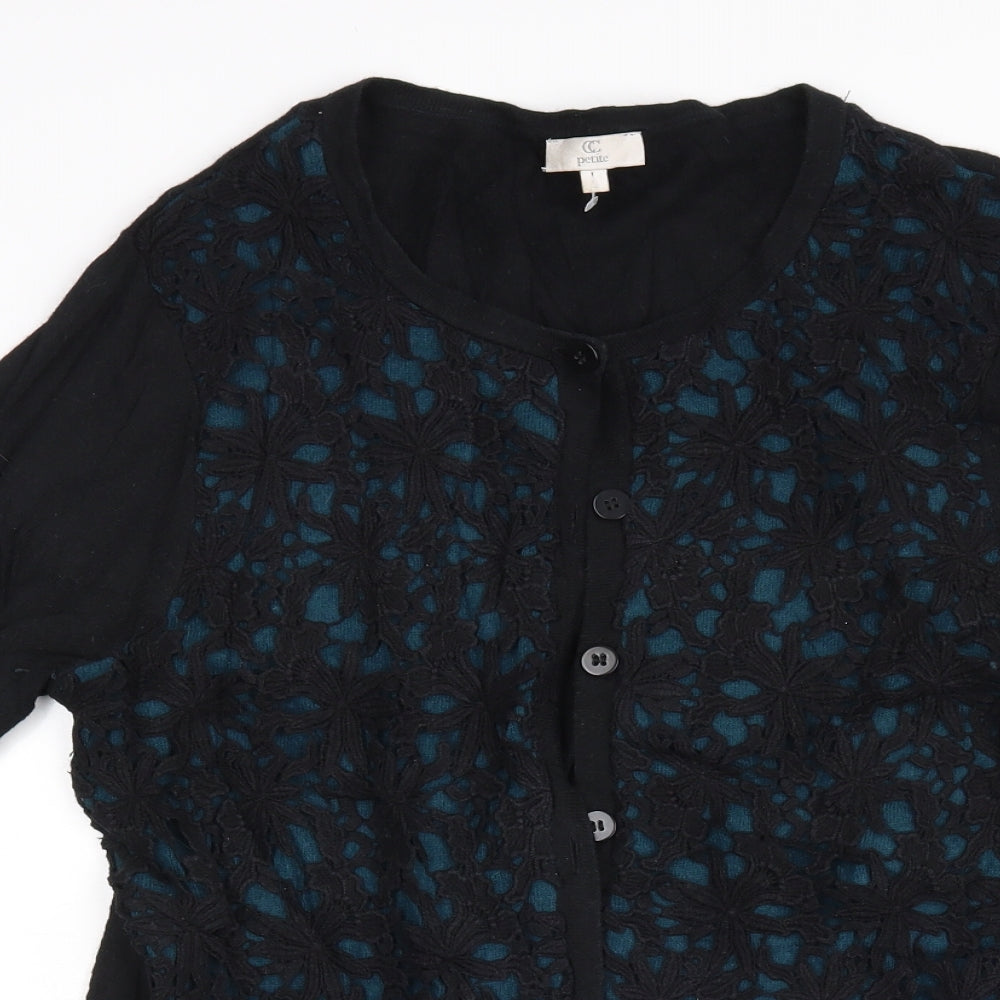 cc Womens Black   Cardigan Jumper Size L