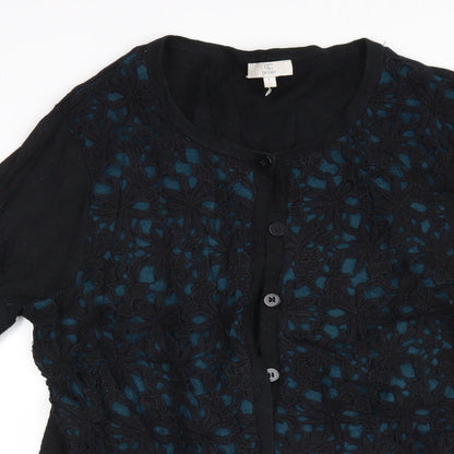 cc Womens Black   Cardigan Jumper Size L