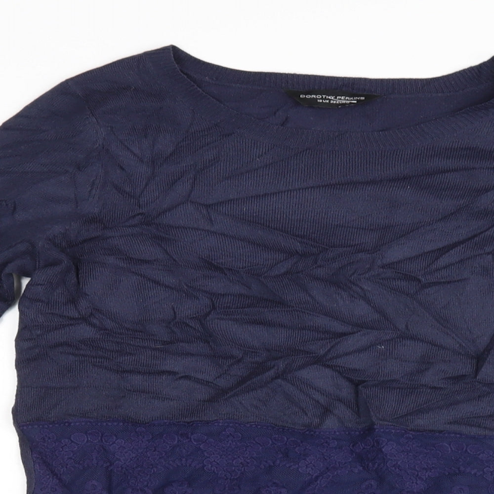 Womens UK Size 10 Dorothy Perkins Blue Pullover Jumper
