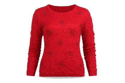 Womens UK Size S Isle Red Pullover Jumper
