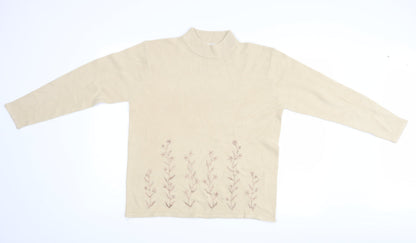 Womens UK Size M Bonmarché Beige Pullover Jumper