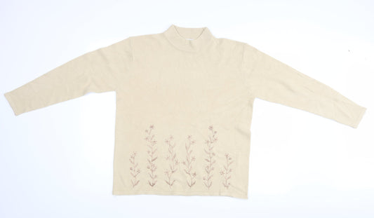 Womens UK Size M Bonmarché Beige Pullover Jumper