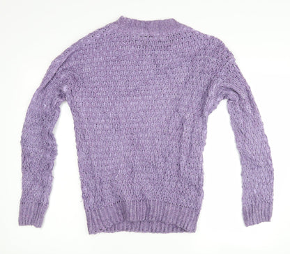 Womens UK Size 8 very Purple Henley Jumper