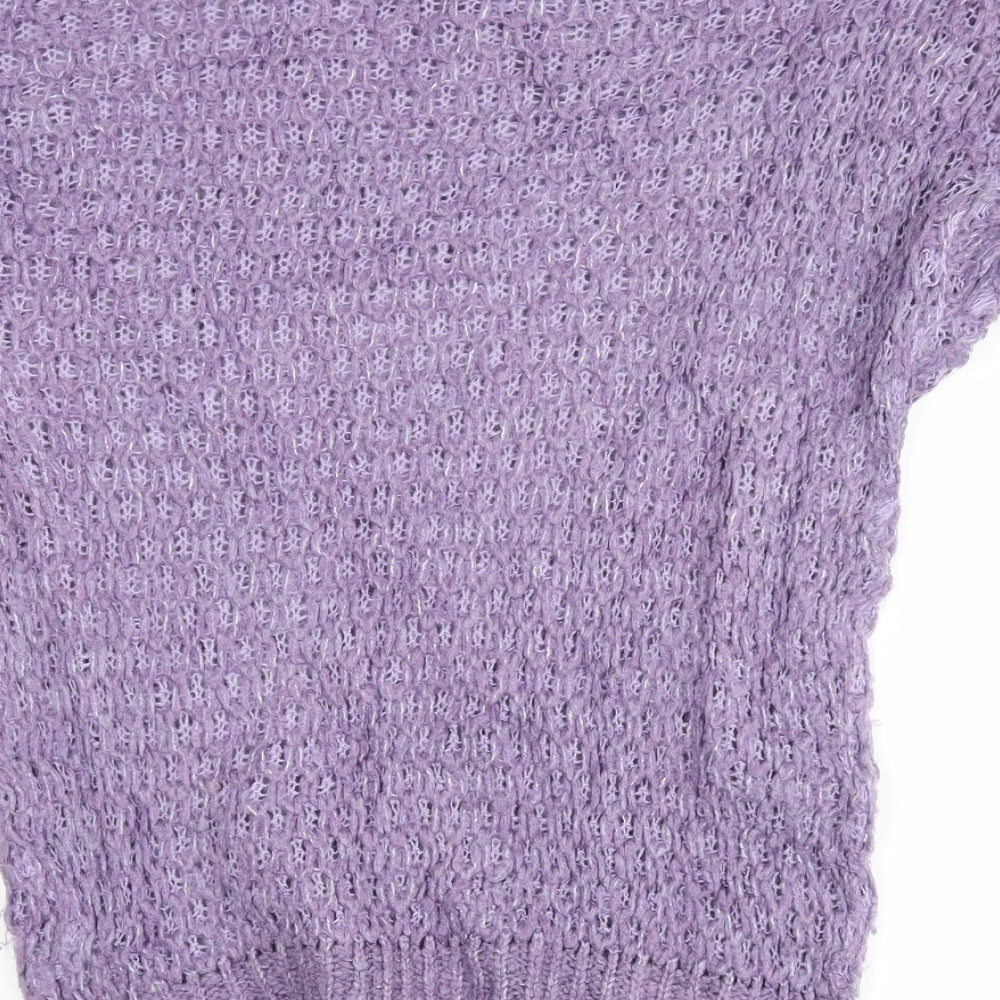 Womens UK Size 8 very Purple Henley Jumper