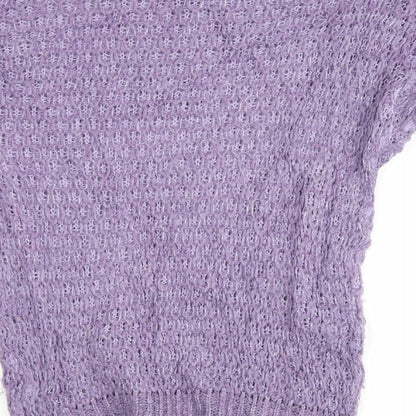 Womens UK Size 8 very Purple Henley Jumper