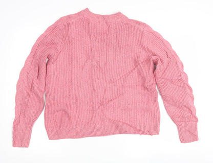 Womens UK Size M Marks and Spencer Pink Pullover Jumper
