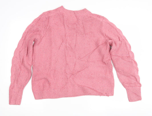 Womens UK Size M Marks and Spencer Pink Pullover Jumper