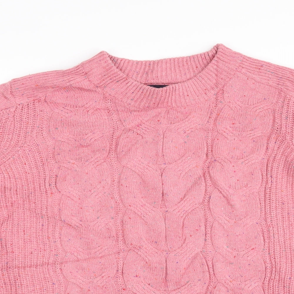 Womens UK Size M Marks and Spencer Pink Pullover Jumper