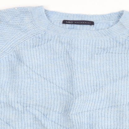 Womens UK Size S Marks and Spencer Blue Pullover Jumper