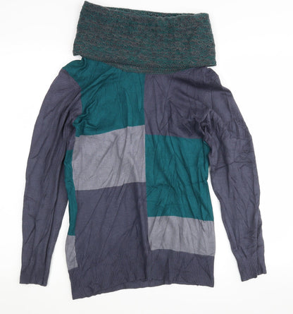 Klass Womens Multicoloured Striped  Pullover Jumper Size S