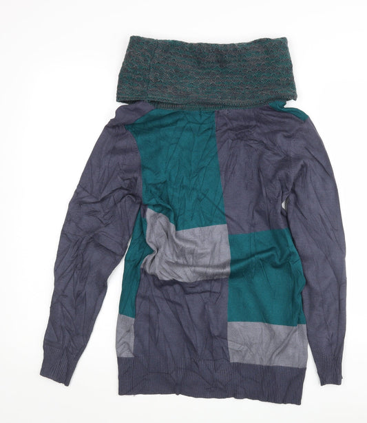 Klass Womens Multicoloured Striped  Pullover Jumper Size S