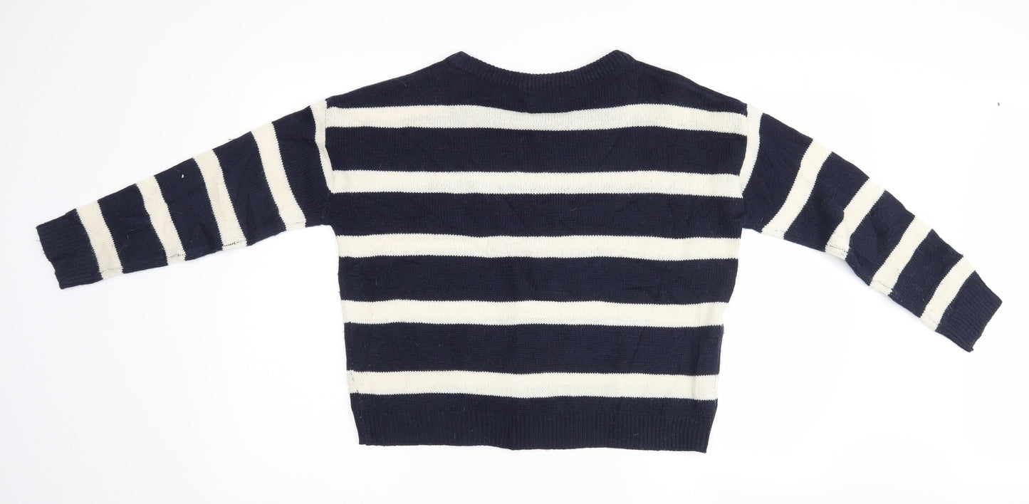 Womens UK Size XS Brave Soul Multicoloured Henley Jumper