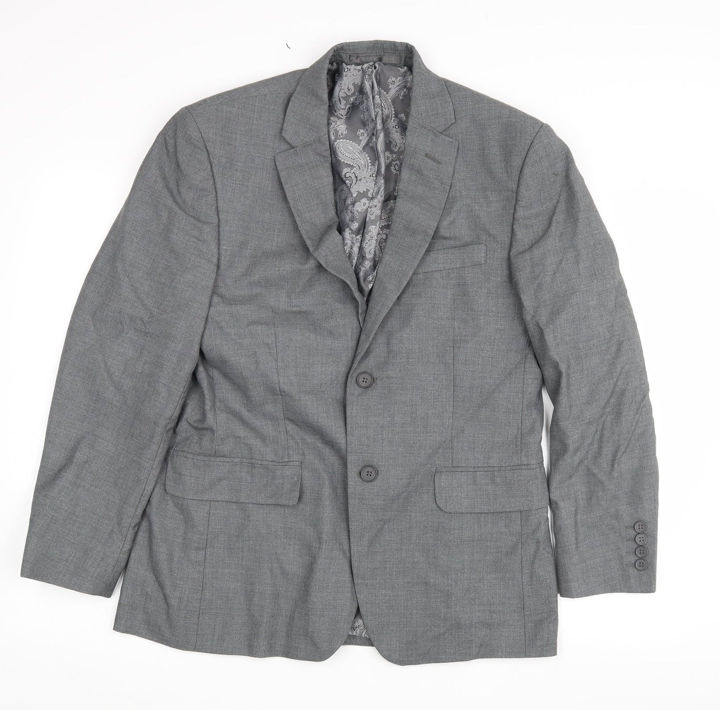 Mens UK Size 38 Occasions Regular Grey Suit Jacket