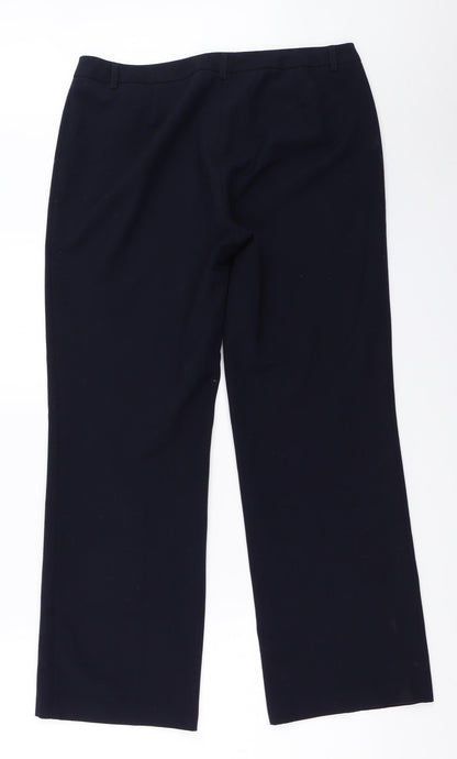 Womens UK Size 12 Marks and Spencer Regular Fit  Blue Trousers