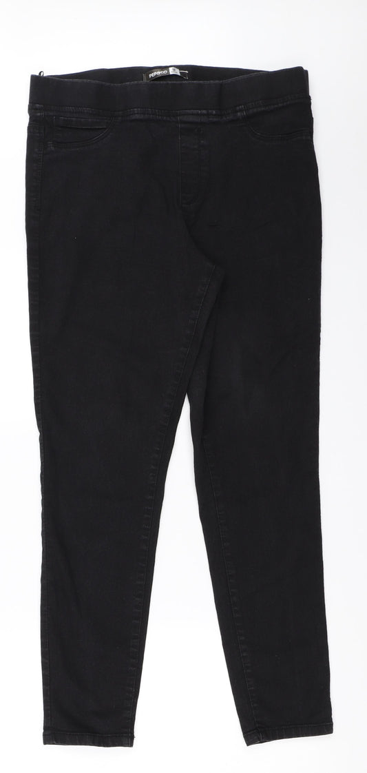 Pep&Co Womens Black   Jegging Jeans Size 16 L28 in