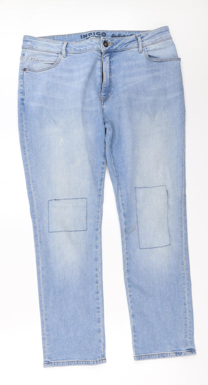 Womens UK Size 36 in Marks and Spencer Regular Fit Straight Blue Jeans