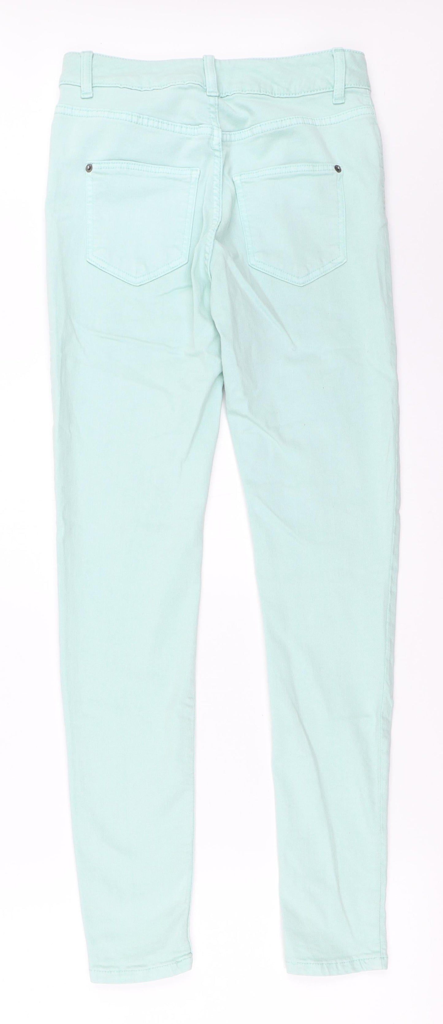 Womens UK Size 8 Marks and Spencer Regular Fit Skinny Green Jeans