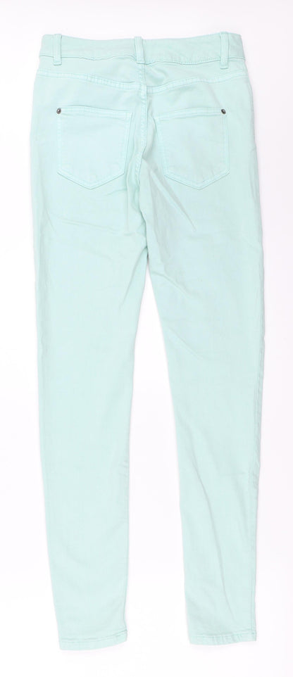 Womens UK Size 8 Marks and Spencer Regular Fit Skinny Green Jeans