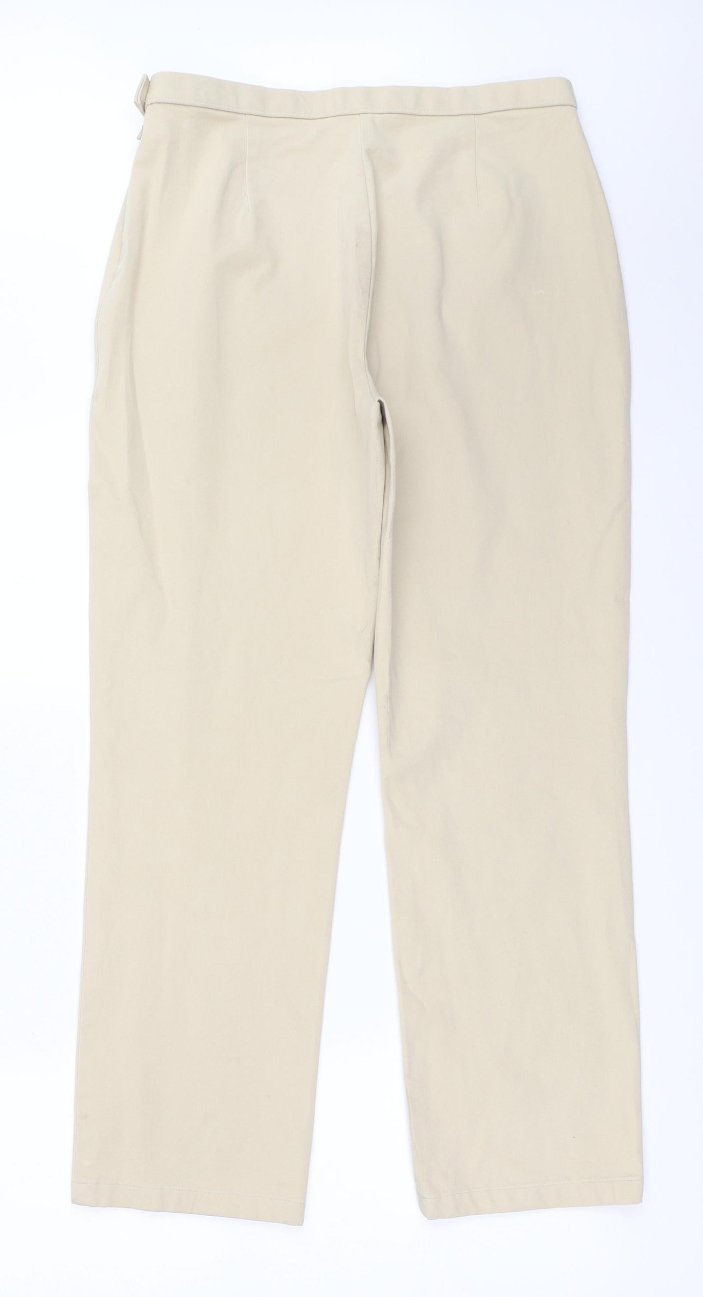 Womens UK Size 14 Marks and Spencer Regular Fit  Beige Trousers