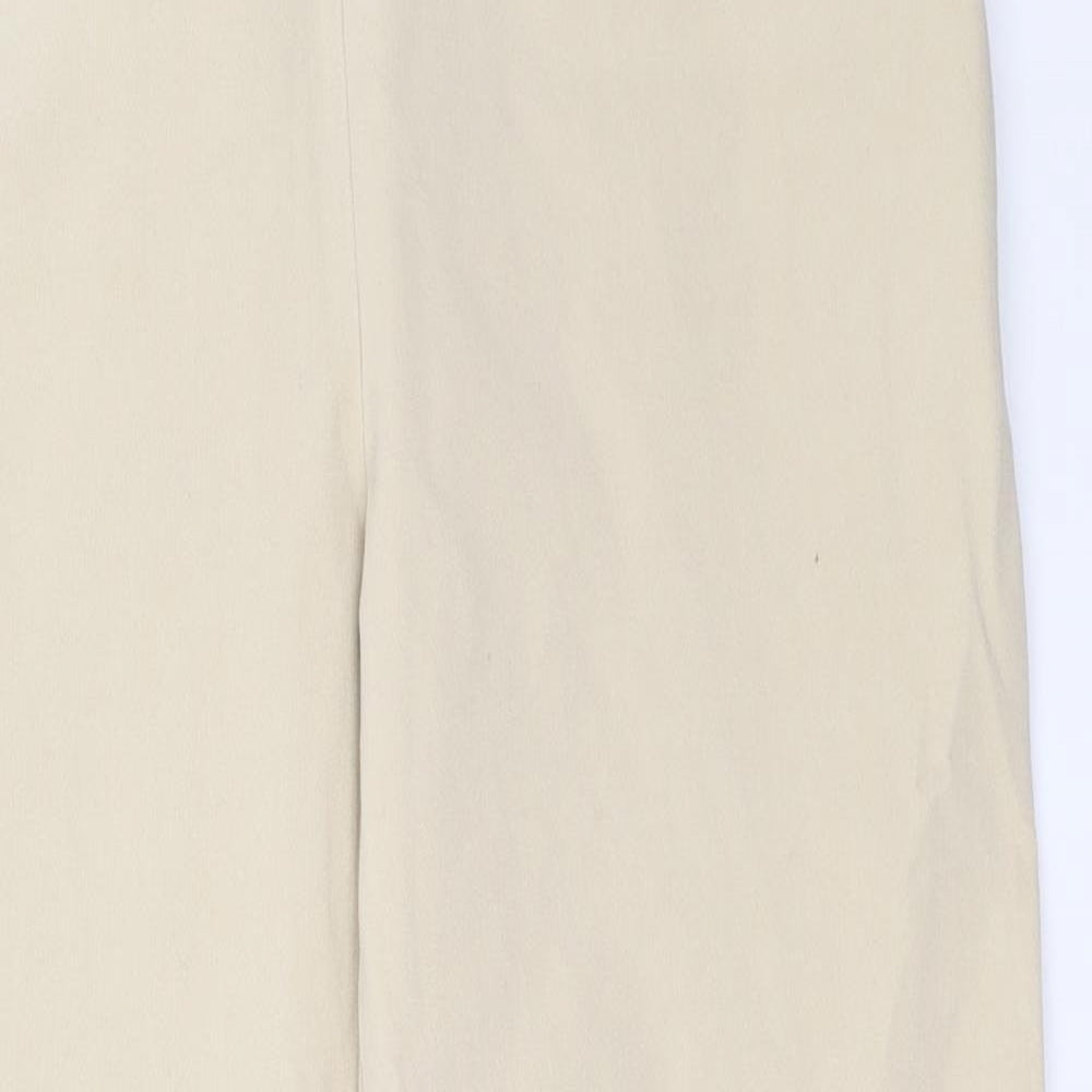 Womens UK Size 14 Marks and Spencer Regular Fit  Beige Trousers