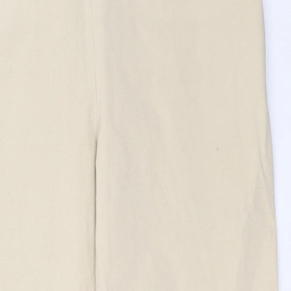 Womens UK Size 14 Marks and Spencer Regular Fit  Beige Trousers