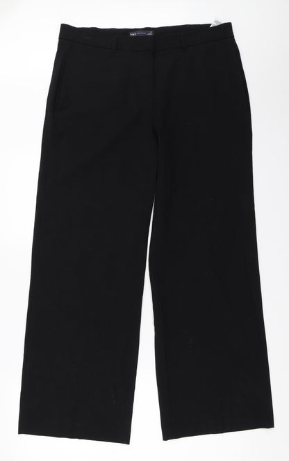 Womens UK Size 14 Marks and Spencer Regular Fit  Black Trousers