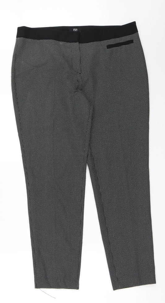 F&F Womens Black   Capri Trousers Size 12 L27.5 in