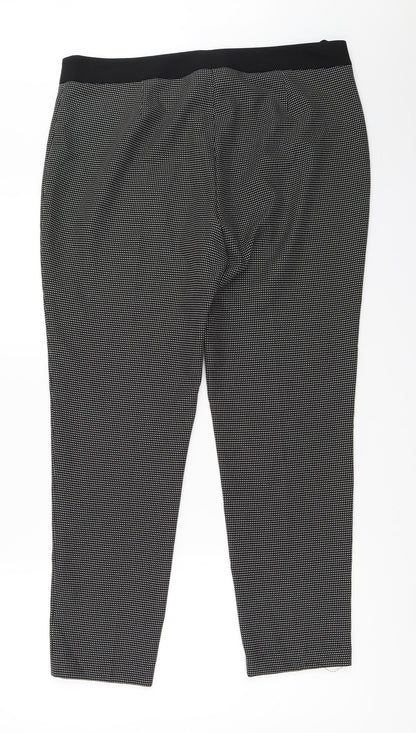 Womens UK Size 12 F&F Regular Fit Capri Black Trousers