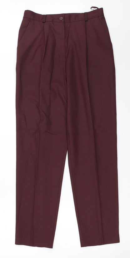 Womens UK Size 12 Classics Regular Fit  Red Trousers