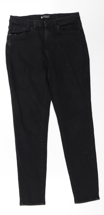 Avenue Womens Black   Skinny Jeans Size 10 L27 in