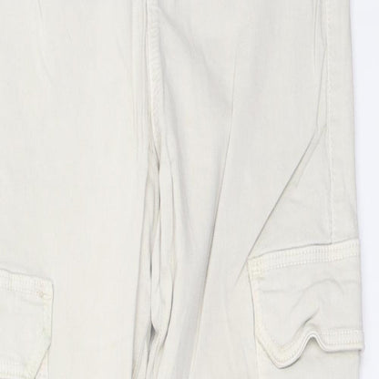 Womens UK Size 10 STR Regular Fit Straight Beige Jeans