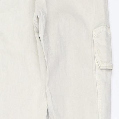 Womens UK Size 10 STR Regular Fit Straight Beige Jeans