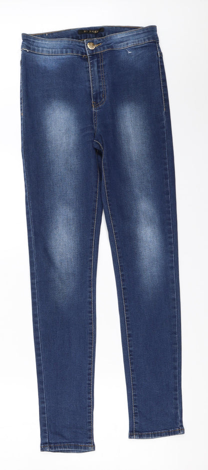 Womens UK Size 8 By Sasha Regular Fit Skinny Blue Jeans